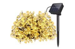 CoolCeny Dekoratívna vonkajšia solárna reťaz so 40 LED – Lights Flowers - Biela