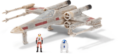 Star Wars Micro Galaxy Squadron s 13 cm českou figúrkou - X-Wing (Red Five) + Luke Skywalker a R2-D2