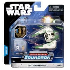 Star Wars Micro Galaxy Squadron s 8 cm figúrkou vozidla - Yoda's Jedi Starfighter - Yoda + R2-D2