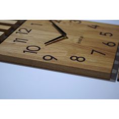 Flexistyle Závesné hodiny z dubového dreva Lamele 155cm z235-d1