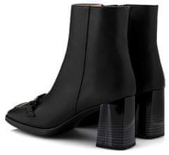 Dámske kožené členkové topánky HI233021 Black (Veľkosť 36)