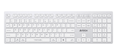 A4Tech FBX50C, bezdrôtová kancelárska klávesnica, BT/USB 2,4 Ghz, biela