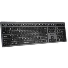 A4Tech FBX50C, bezdrôtová kancelárska klávesnica, BT/USB 2,4 Ghz, čierna
