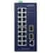 Planet IGS-4215-16T2S priemyselný L2 switch, 16x1Gb, 2x1Gb SFP, dual 12-48VDC, -40 ~ 75 ° C, 1x RJ45 serial port, IP30