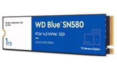 WD SSD Blue SN580 1TB / S100T3B0E / NVMe M.2 PCIe Gen4 / Interné / M.2 2280