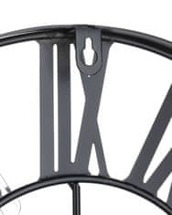 ModernHome Vintage nástenné hodiny čierne 36,5 cm