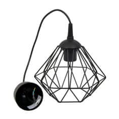 ModernHome Geometrická lampa Diamond black 19 cm LOFT