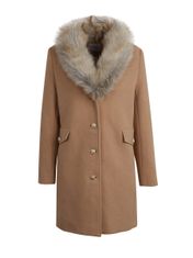Orsay Béžový dámsky kabát s prímesou vlny 40