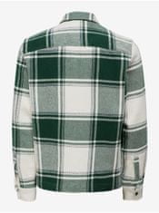 ONLY&SONS Zelená pánska kockovaná košeľová bunda ONLY & SONS Mace XL
