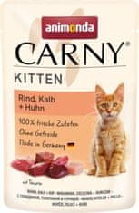 Animonda Carny Kitten 85 g hovězí, telecí+kuřecí, kapsička pro koťata