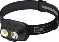 EMOS COB LED nabíjecí čelovka P3542, 500 lm, 130 m, Li-pol 1200 mAh