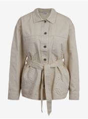 Orsay Béžová dámska vzorovaná džínsová bunda 42