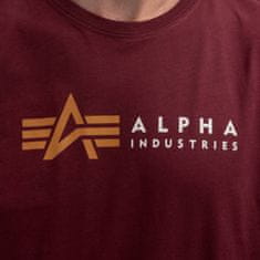 Alpha Industries  pánske tričko Alpha Label-C Červená XL