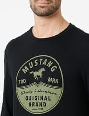Mustang  Pánske Tričko s dlhým rukávom-C Čierna XXL