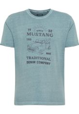 Mustang  Pánske Tričko s krátky rukávom Alex C Print Modrá M