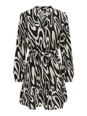 Jacqueline de Yong Dámske šaty JDYCAMILLE Regular Fit 15309597 Black TAPIOCA GEO (Veľkosť XL)