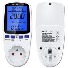 Qoltec Merač spotreby energie PM0626 | 3680W | 16A | LCD