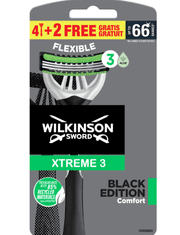 Wilkinson Sword Xtreme3 Black Edition jednorazový holiaci strojček 6ks (W302383800)