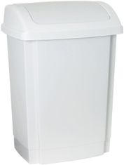 STREFA Odpadkový kôš 15 l, plastový, biely