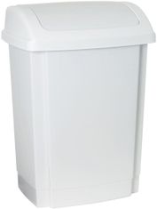 STREFA Odpadkový kôš 10 l, plastový, biely