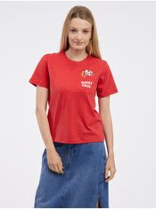 ONLY Červené dámske vianočné tričko ONLY Disney XL
