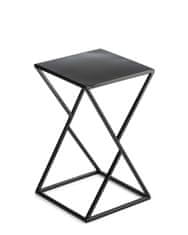 ModernHome Moderný čierny 40 cm priemyselný kvetinový stôl LOFT