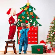 Netscroll Vlnený vianočný stromček s kalendárom, darčeky, nápad na darček, darčeky pre deti, vianočné darčeky, AdventTree