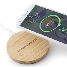 Northix Bezdrôtová mobilná nabíjačka - bambus - iOS a Android 