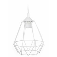 ModernHome Závesná lampa Paris Diamond 19 cm biela