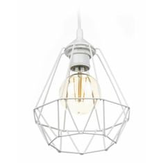 ModernHome Závesná lampa Paris Diamond 19 cm biela