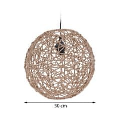 ModernHome Pletené stropné svietidlo Boho ball 30 cm