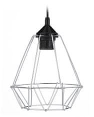 ModernHome Strieborná závesná lampa Paris Diamond 19 cm