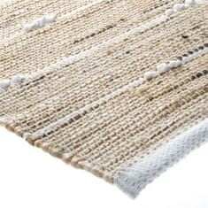 ModernHome Jutový koberec 60x90 cm White Stripe