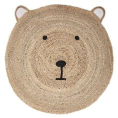 ModernHome Jutový detský koberec Medveď 100 cm