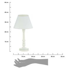 ModernHome Drevená nočná lampa Leo biela 36 cm