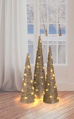 ModernHome Vianočný stromček kužeľ zlatý 20 viedol 40 cm
