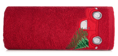 ModernHome Vianočný uterák SANTA/22 70x140 červený