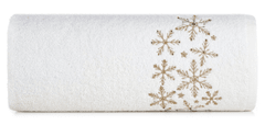 ModernHome Vianočný uterák SANTA/16 50x90 biely