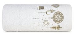 ModernHome Vianočný uterák SANTA/19 50x90 biely