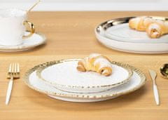 ModernHome Kati tanier z bieleho zlata 25 cm