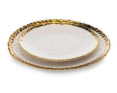 ModernHome Kati tanier z bieleho zlata 25 cm