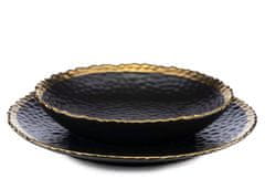ModernHome Kati Black Gold 21 cm hlboký tanier