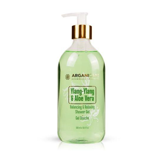 Arganicare Produkty osobnej starostlivosti zelená shower żel pod prysznic z aloesem i ylang 500 ml