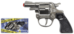 Gonher Policajné revolver kovový strieborný kovový 8 rán