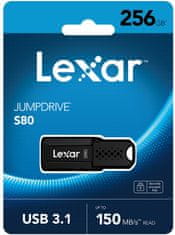 LEXAR flash disk 256GB - JumpDrive S80 USB 3.1 (čítanie/zápis: až 150/60MB/s)