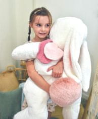 Doudou Plyšový králik s tmavo ružovou brmbolcom 80 cm