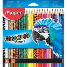Maped Trojhranné pastelky 24 farieb Zvieratá