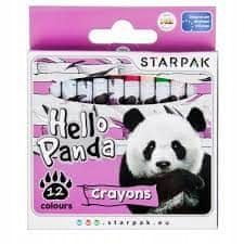 STARPAK Voskové pastelky na sviečky 12 farieb Panda