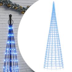 Vidaxl Svetlo na vianočný stromček na stožiar 3000 LED modré 800 cm