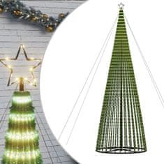 Vidaxl Vianočný stromček svetelný kužeľ 1544 LED teplý biely 500 cm